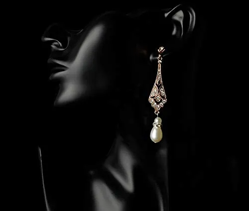 1920s Accessories for Women 1920s Headpiece Flapper Gloves Holder Pearl Necklace (100D)