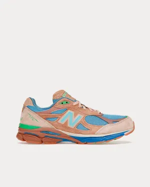 990V3 Beige / Aqua / Green Low Top Sneakers