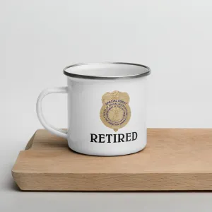 AFOSI Retired Badge and Shield - Enamel Camp Mug - White