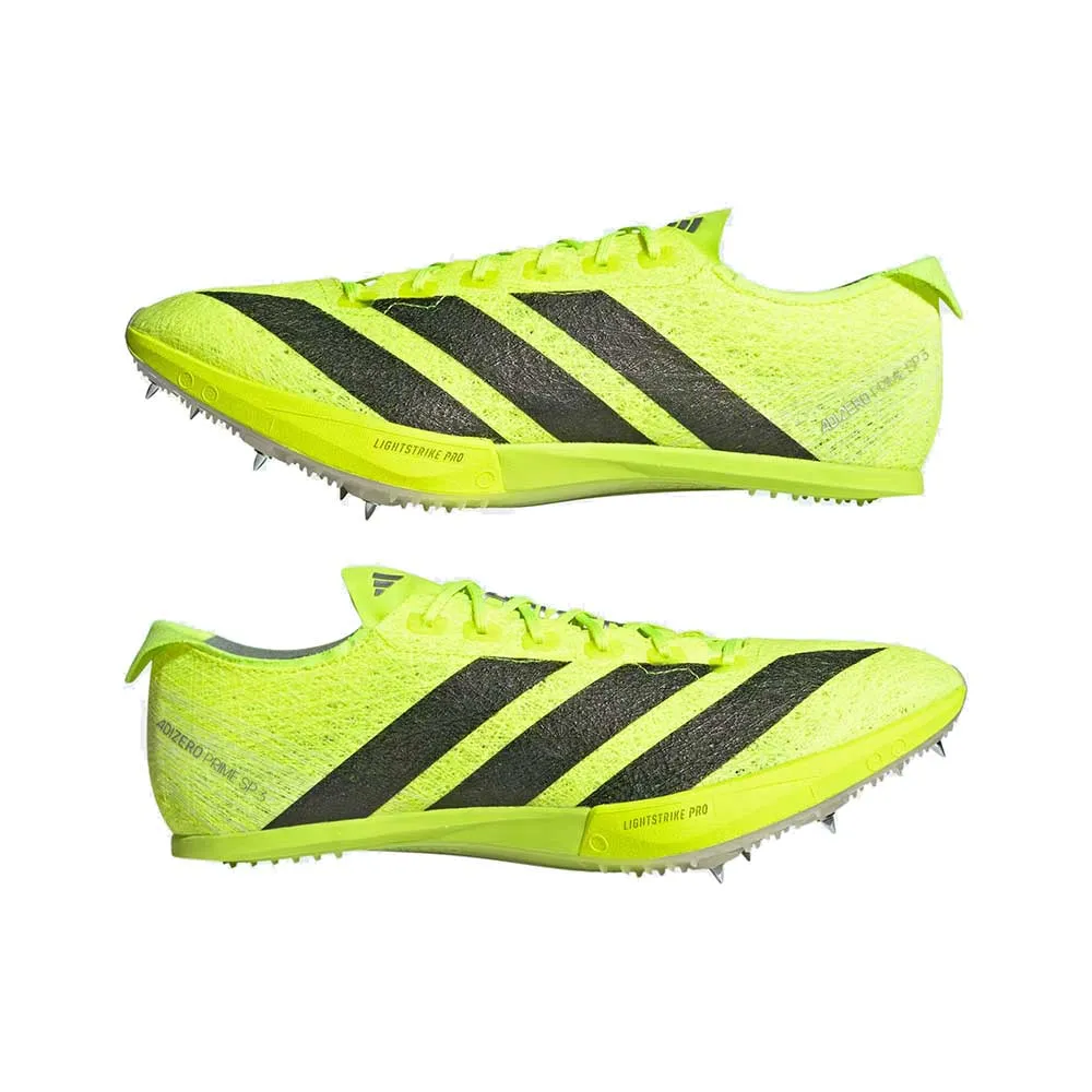 All Gender Adizero Prime SP 3 Strung Track Spike - Lucid Lemon/Core Black/Halo Silver - Regular (D)