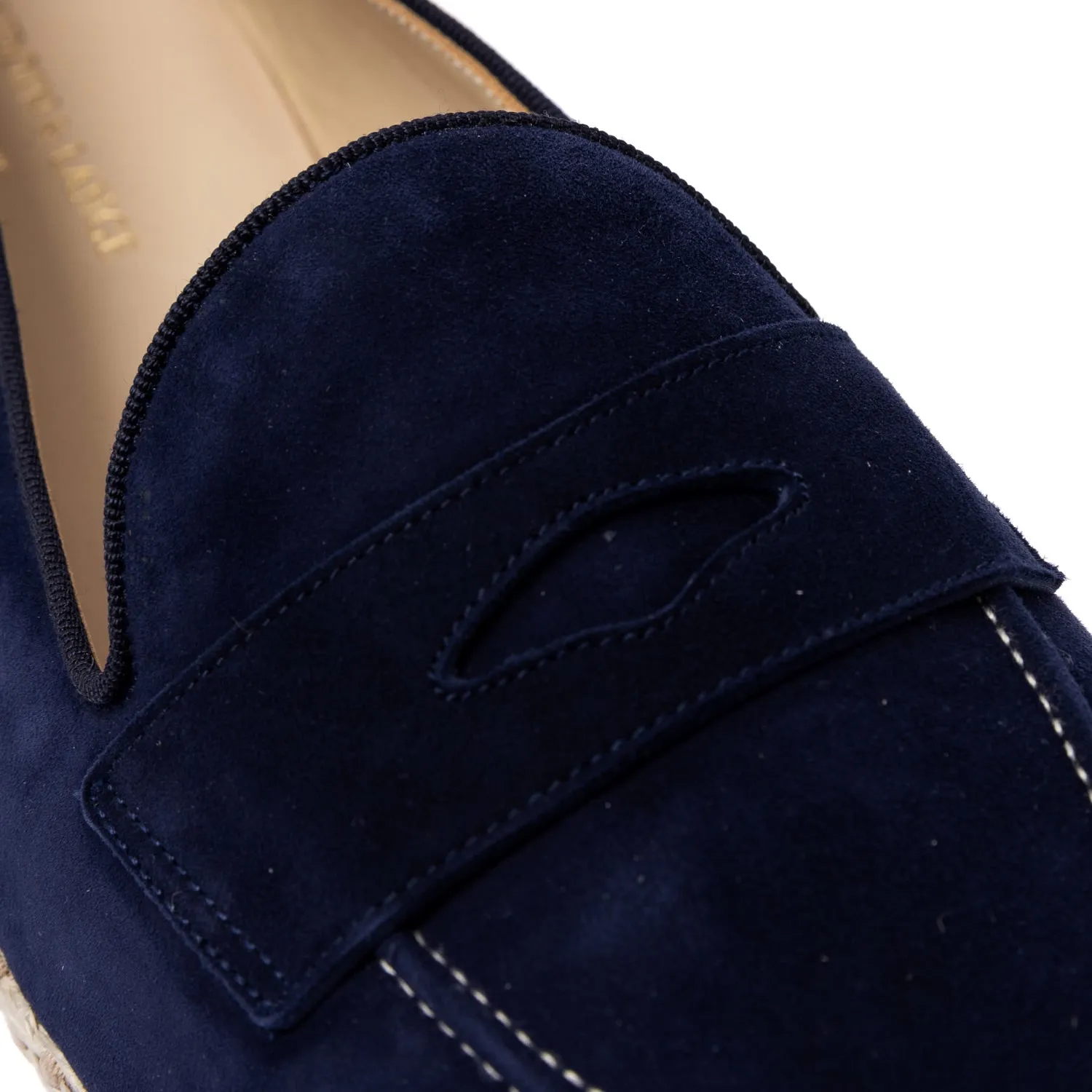 Baudoin & Lange x MJ: Banus-Loafer "Espadrille Luxe" aus Kalbsvelours - Handmade