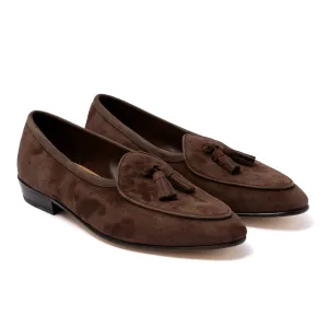Baudoin & Lange x MJ: Sagan-Loafer "Tassel" aus Kalbsvelours - Handmade