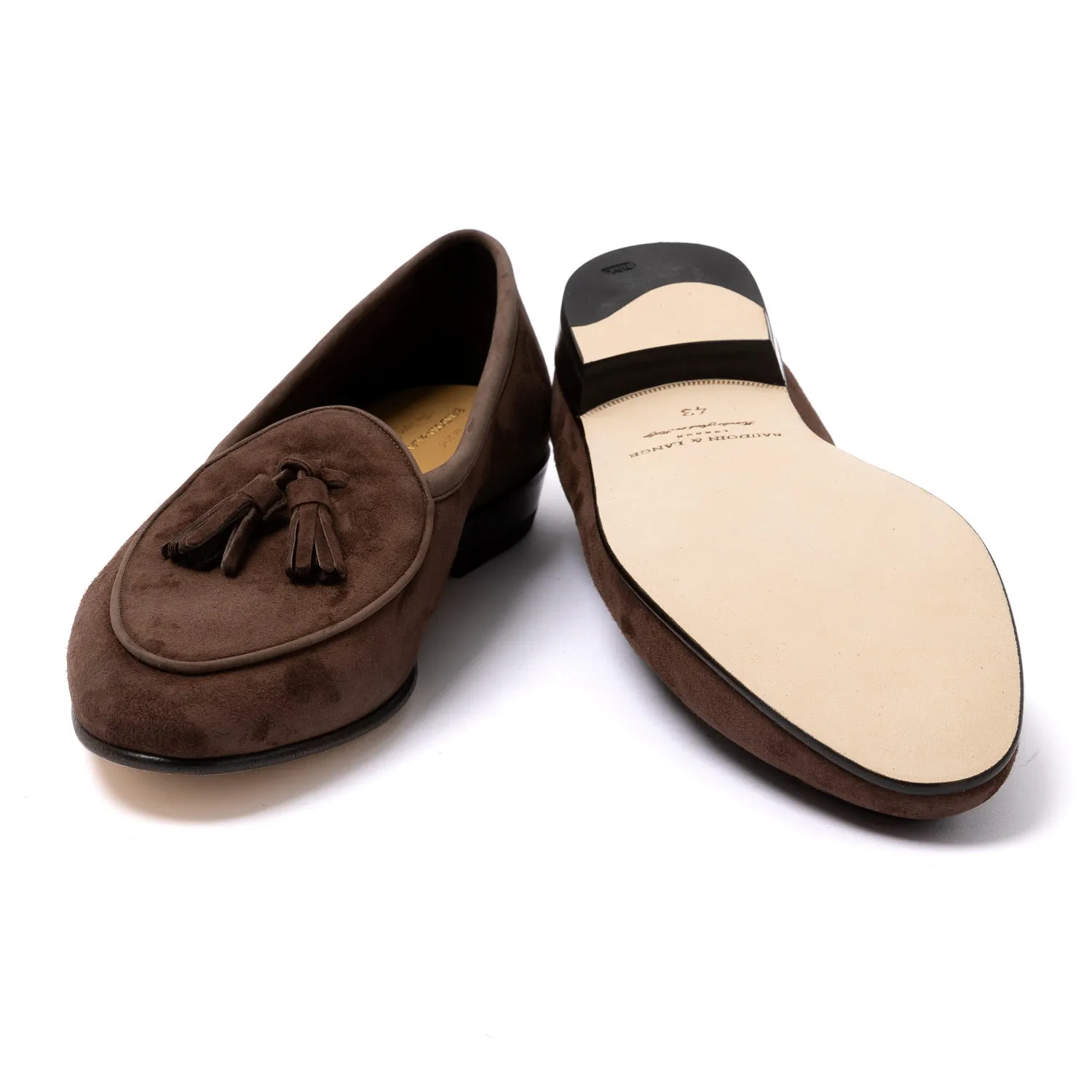 Baudoin & Lange x MJ: Sagan-Loafer "Tassel" aus Kalbsvelours - Handmade