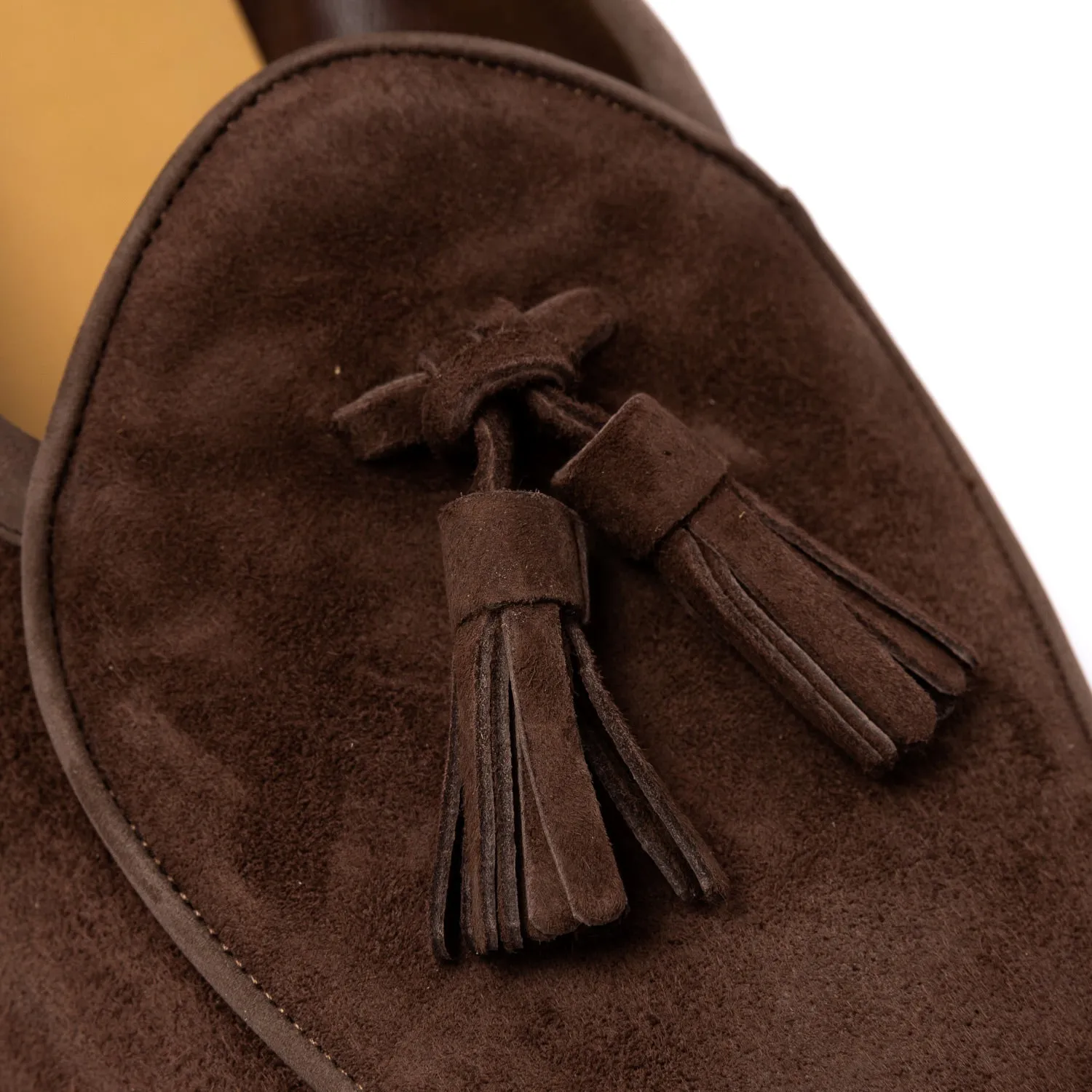 Baudoin & Lange x MJ: Sagan-Loafer "Tassel" aus Kalbsvelours - Handmade