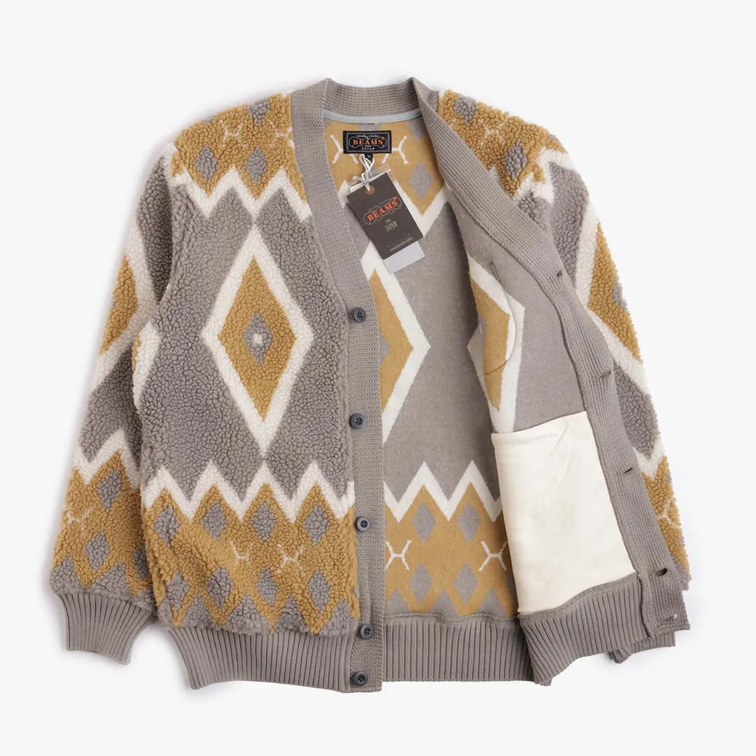 Beams Plus Boa Jacquard Cardigan