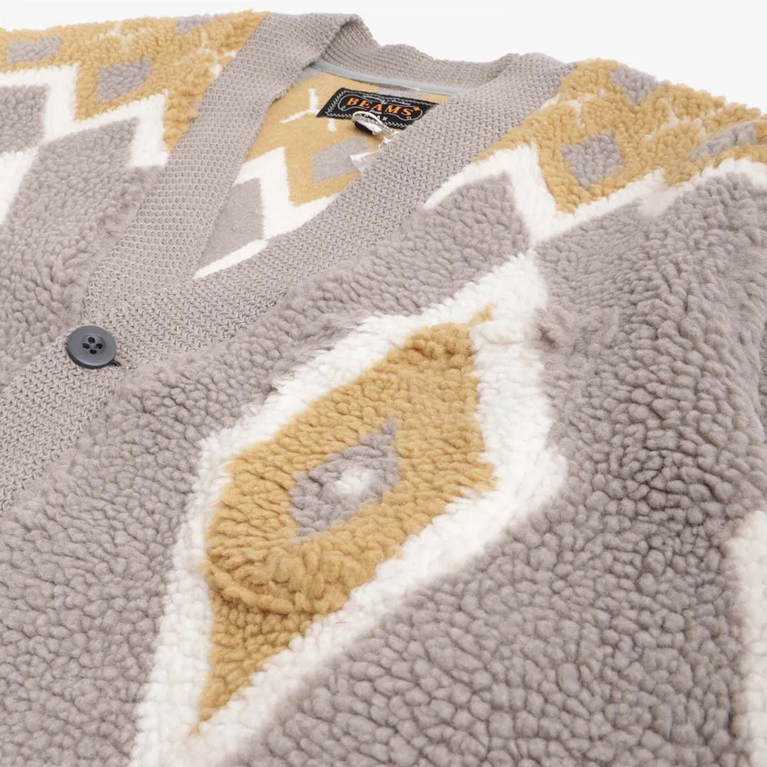 Beams Plus Boa Jacquard Cardigan