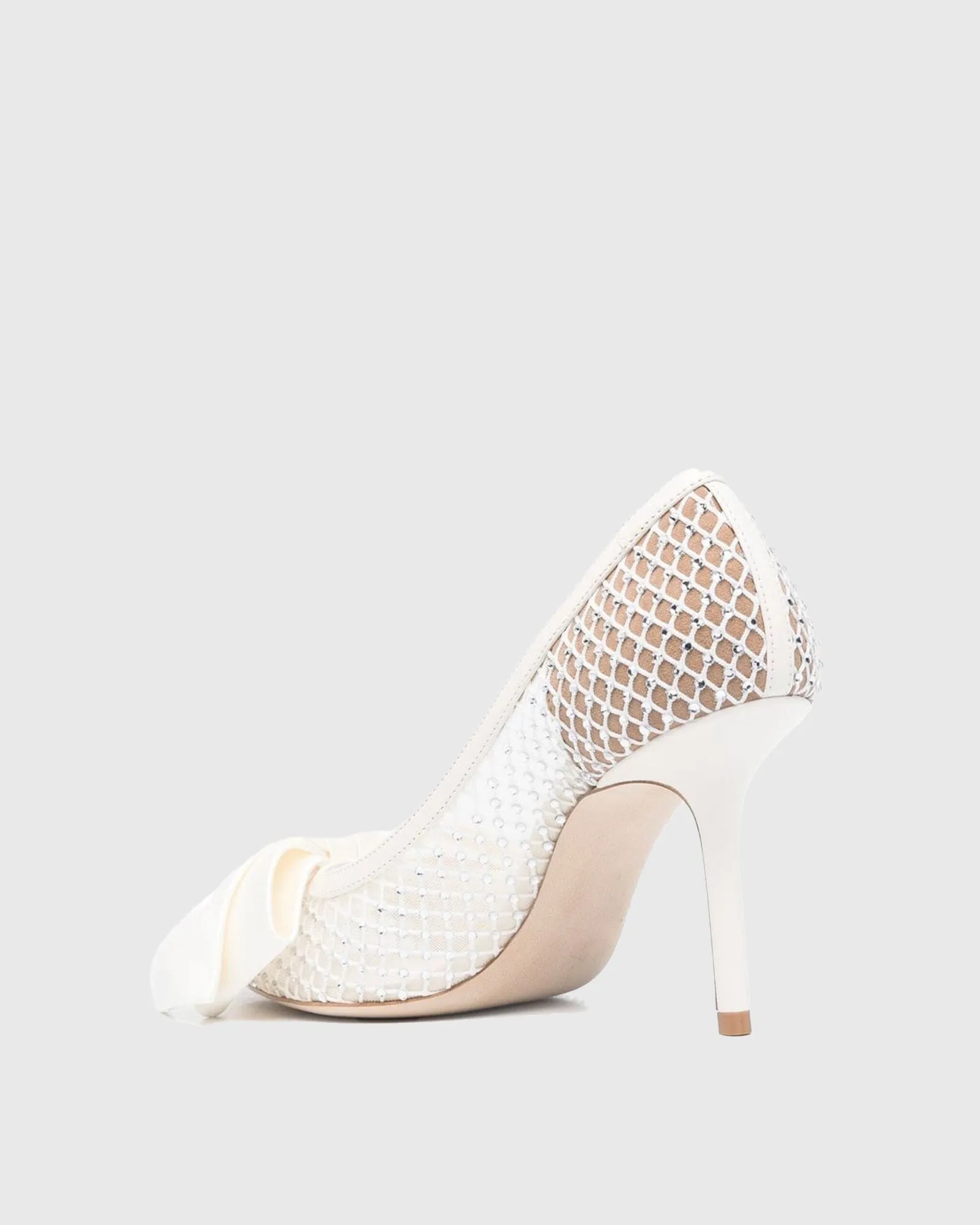 Betta Bow Embellished Mesh Pumps