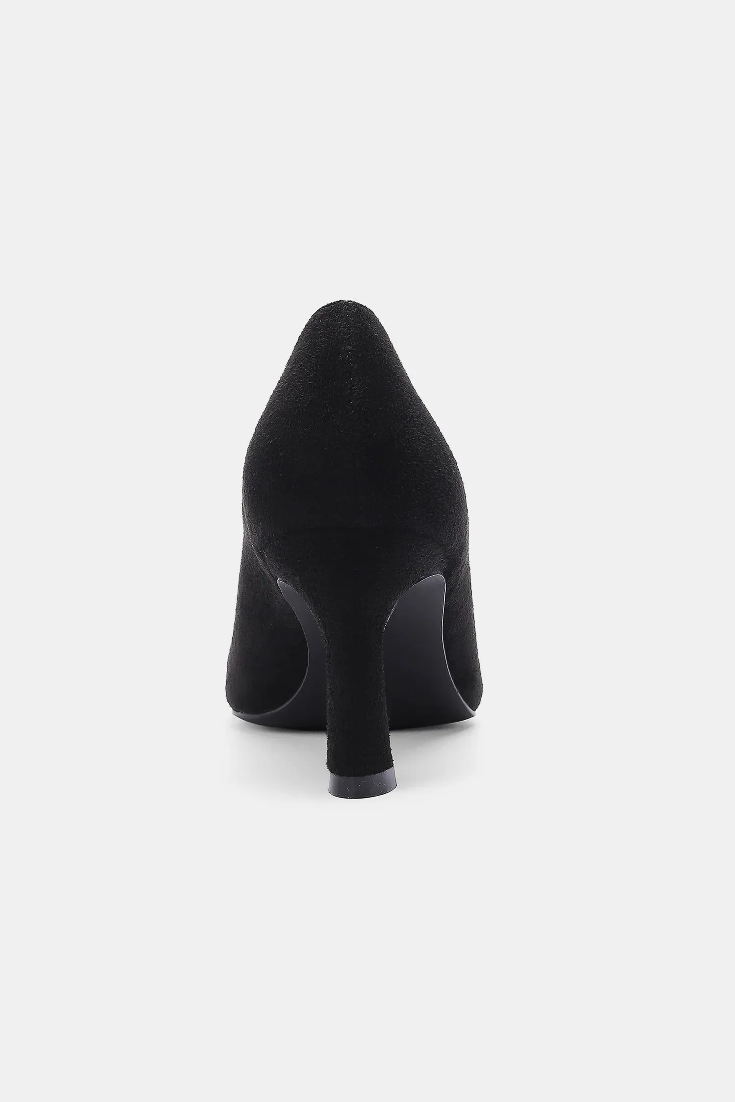 Black Vegan Suede Pumps