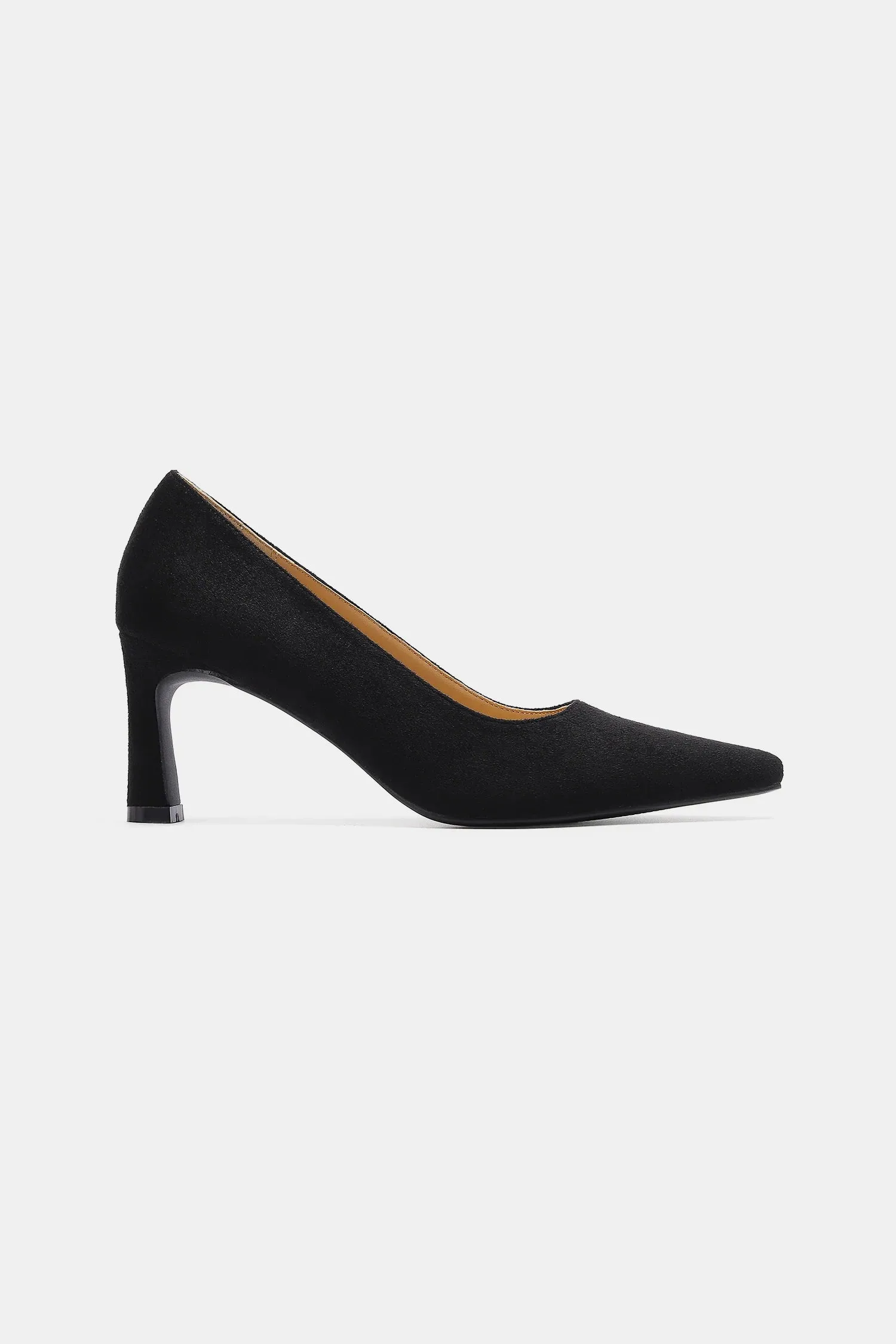 Black Vegan Suede Pumps