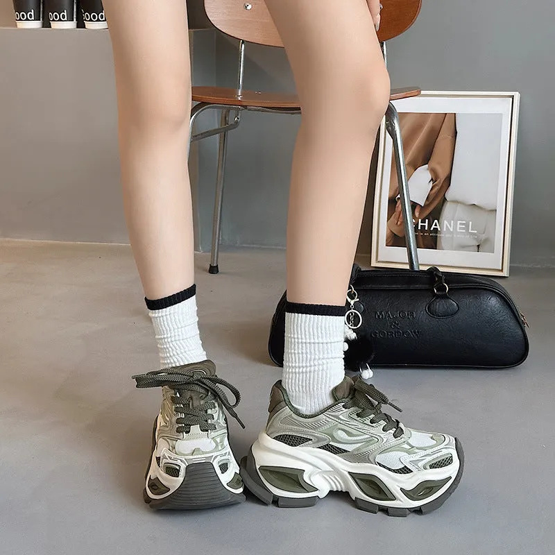 Breathable Platform Dad Sneakers – Unisex Sporty Style