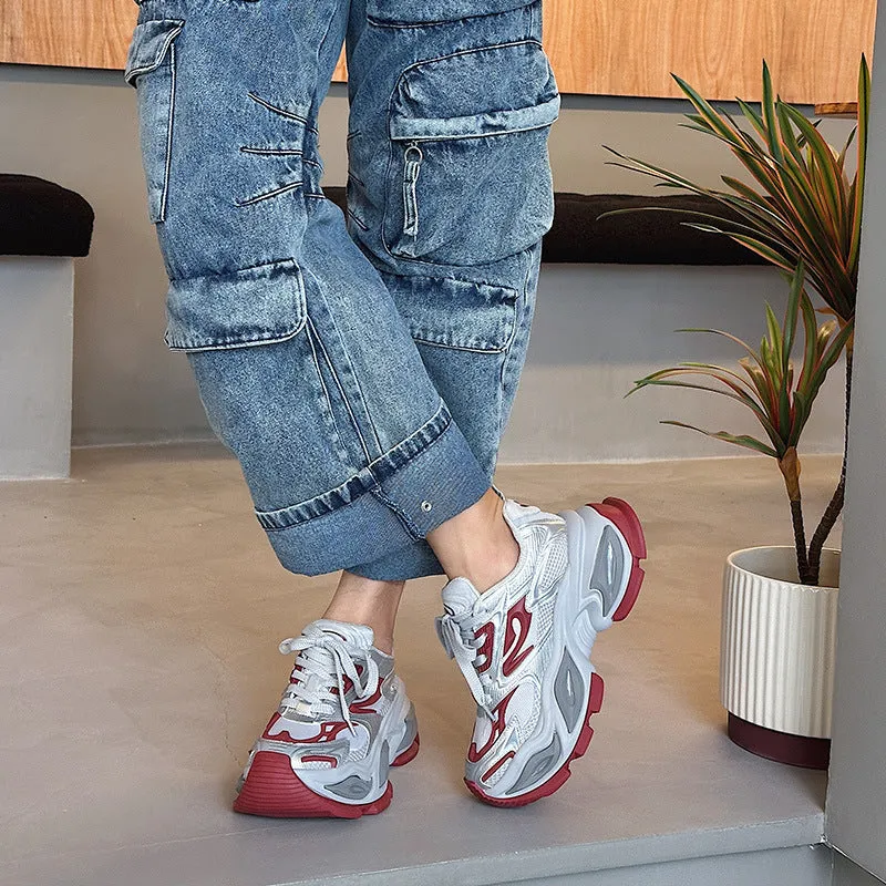 Breathable Platform Dad Sneakers – Unisex Sporty Style