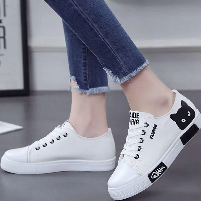 Cat fish canvas shoes