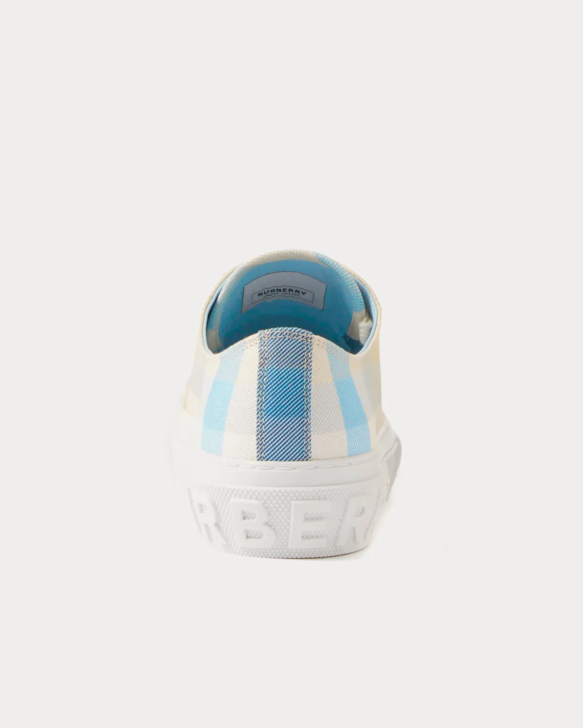 Check Cotton Soft Blue Low Top Sneakers