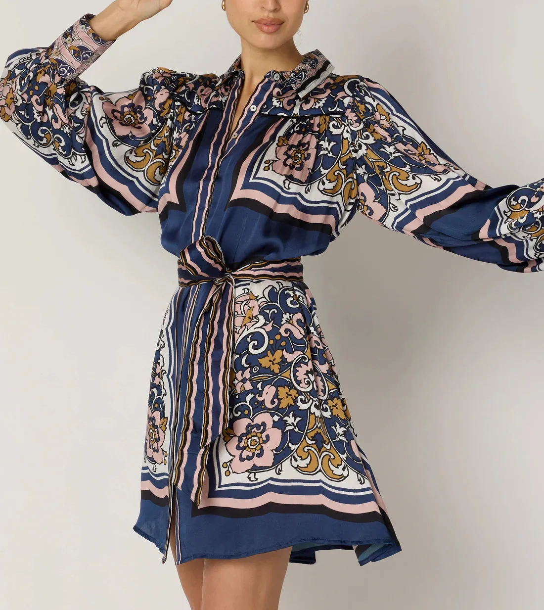 CLE Charisma Mini Dress in Floral Anise