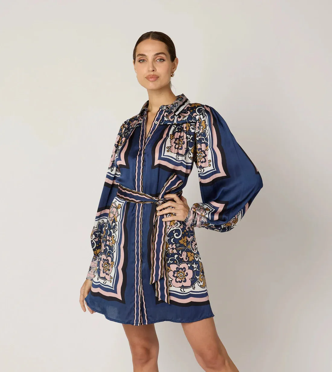 CLE Charisma Mini Dress in Floral Anise