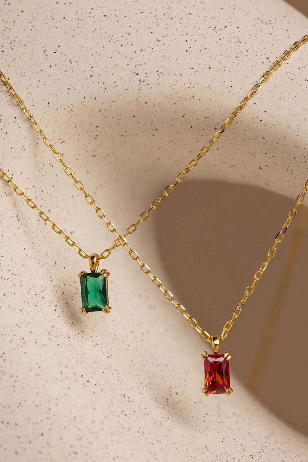 Colorful Zircon Pendant Necklace