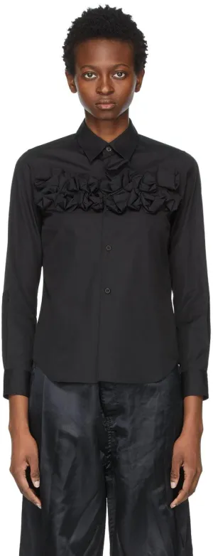 Comme des GarÃ§ons Comme des GarÃ§ons Black Chest Frills Classic Fit Shirt
