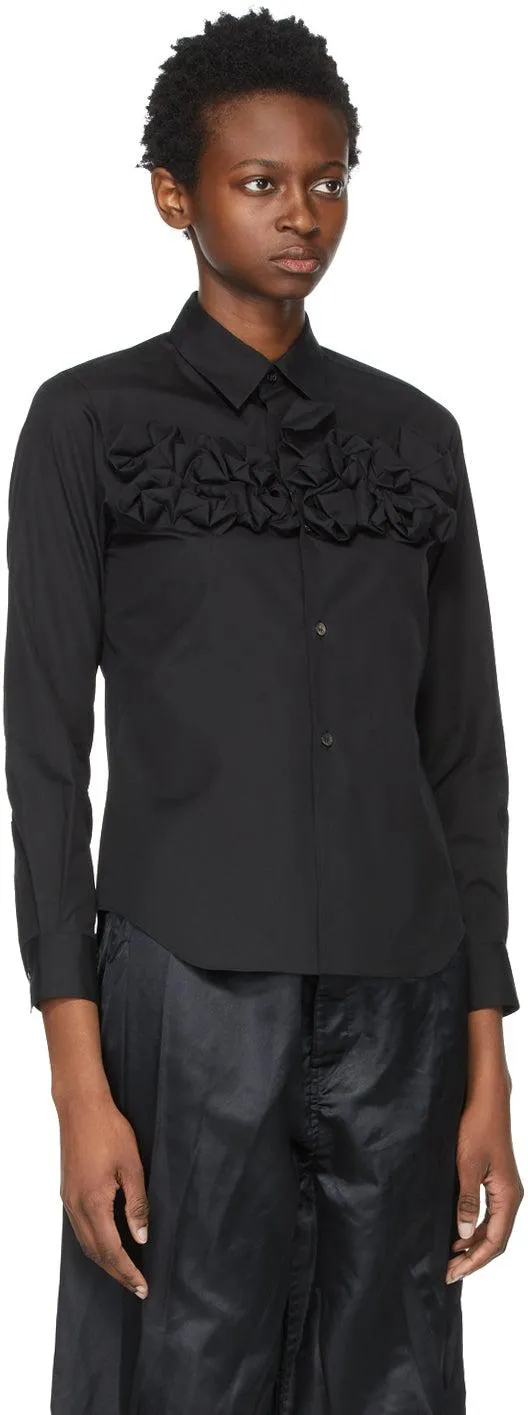 Comme des GarÃ§ons Comme des GarÃ§ons Black Chest Frills Classic Fit Shirt