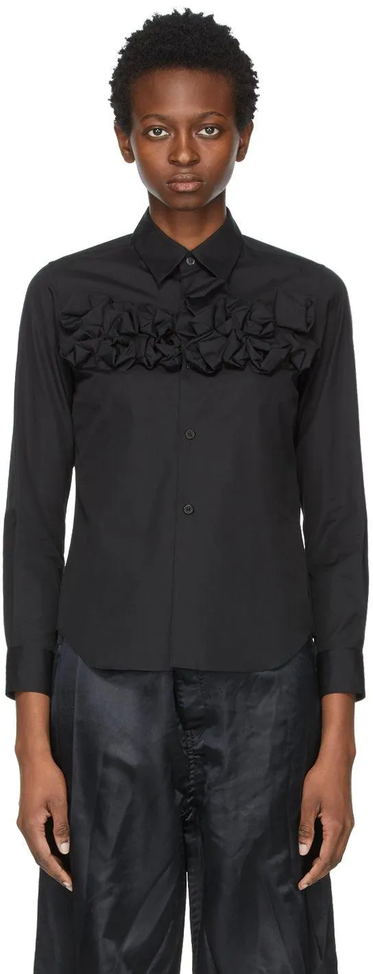 Comme des GarÃ§ons Comme des GarÃ§ons Black Chest Frills Classic Fit Shirt