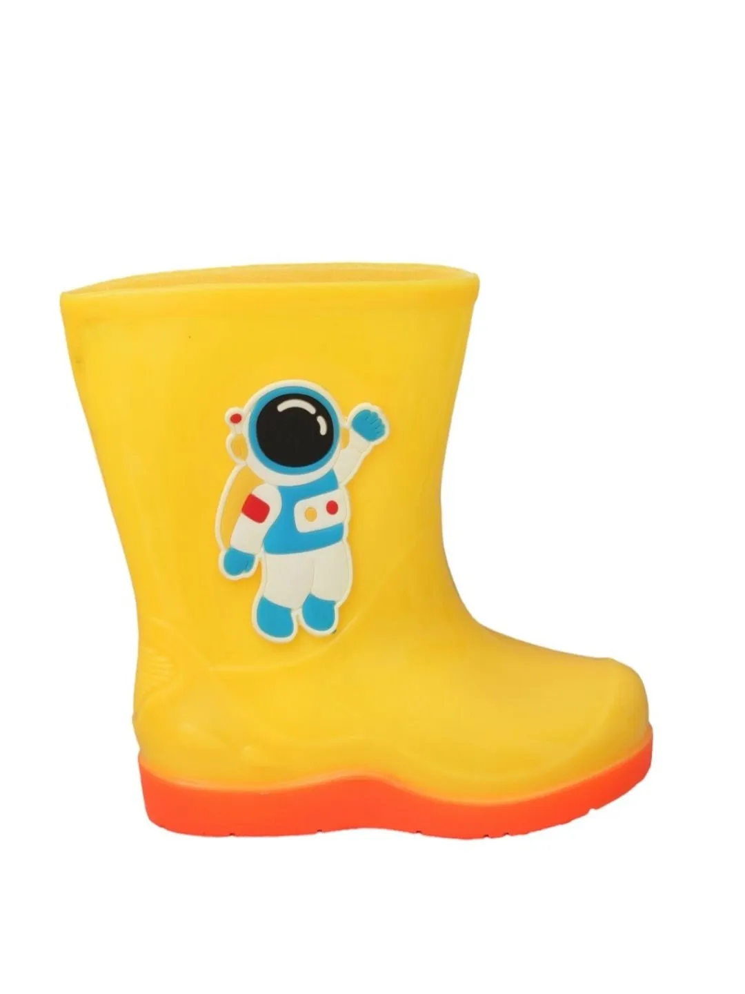 Cosmic Explorer Yellow Space Astronaut Rain Boots For Boys