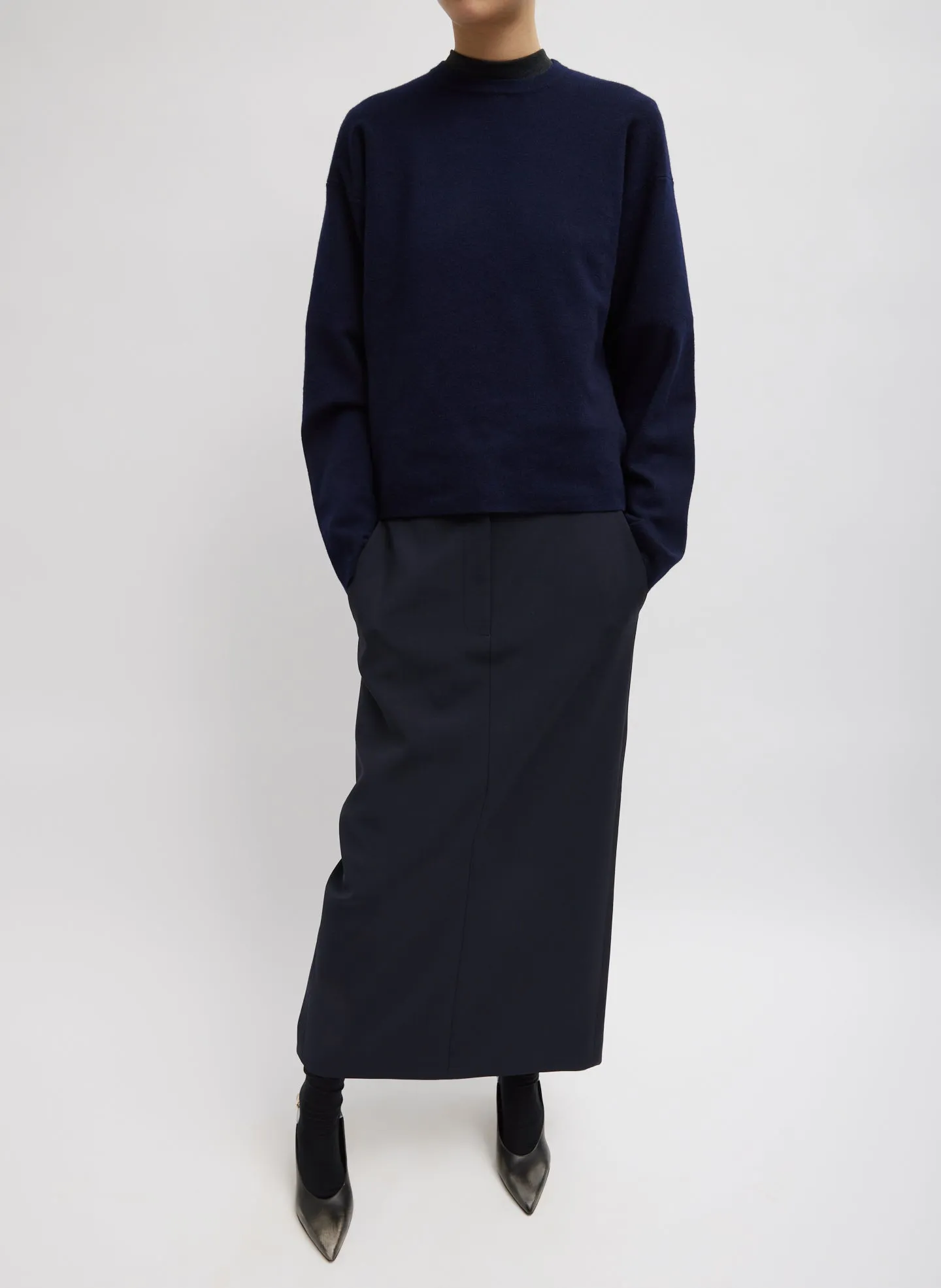 Double Faced Cashmere Oversized Easy Sweater