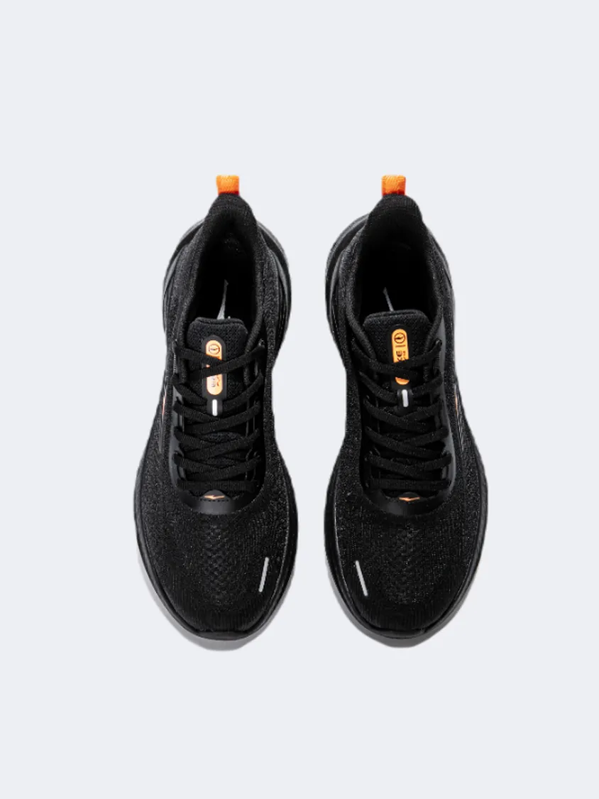 Erke Cushioning Men Running Shoes Black/Orange