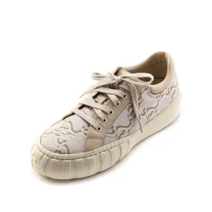 Fendi White FF Karligraphy Low Top Sneakers Size US 9 | EU 39