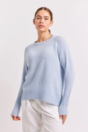 Fifi Crew Cashmere Sweater in Water