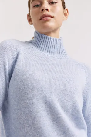 Fifi Polo Cashmere Sweater in Water