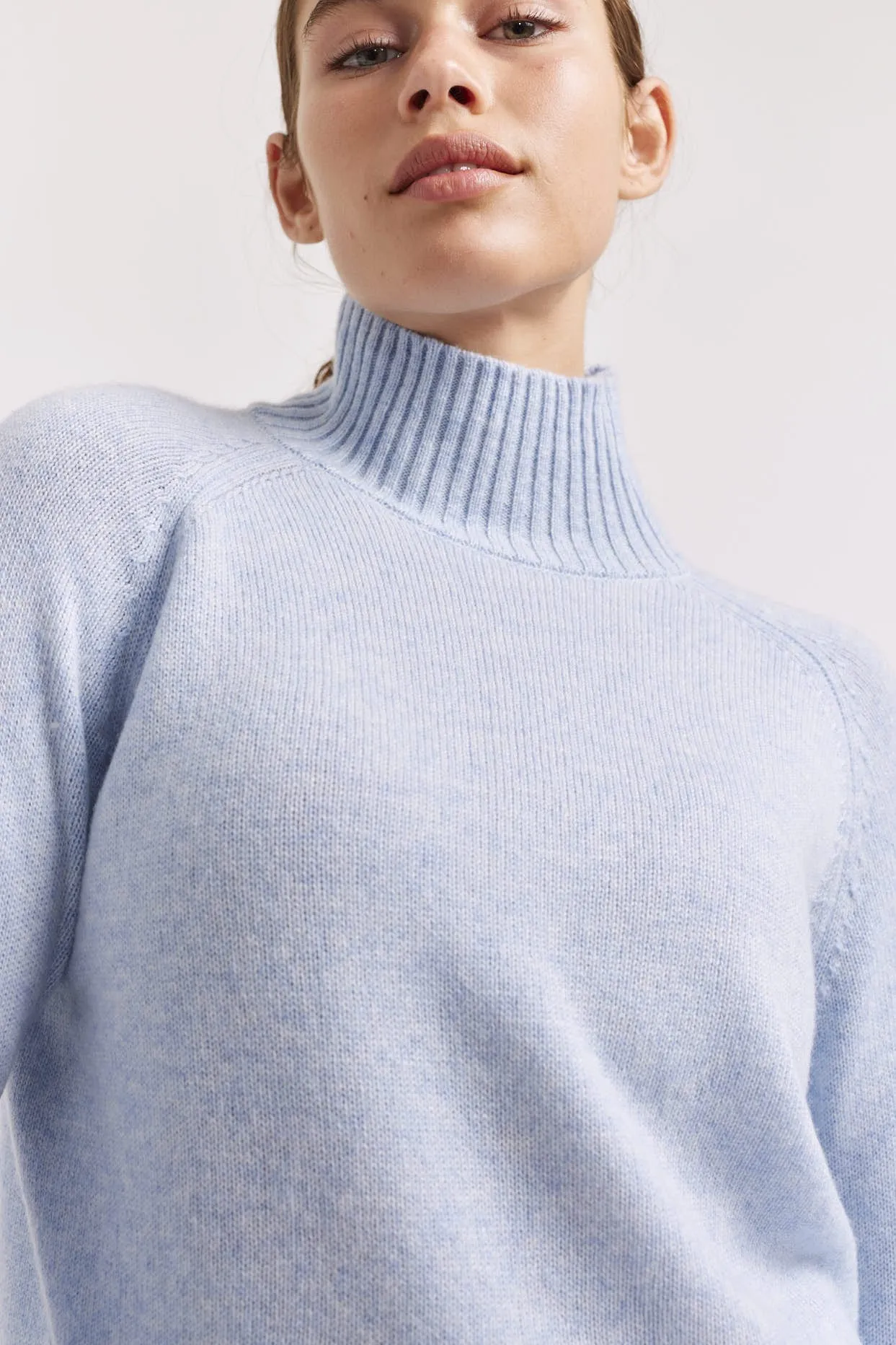 Fifi Polo Cashmere Sweater in Water
