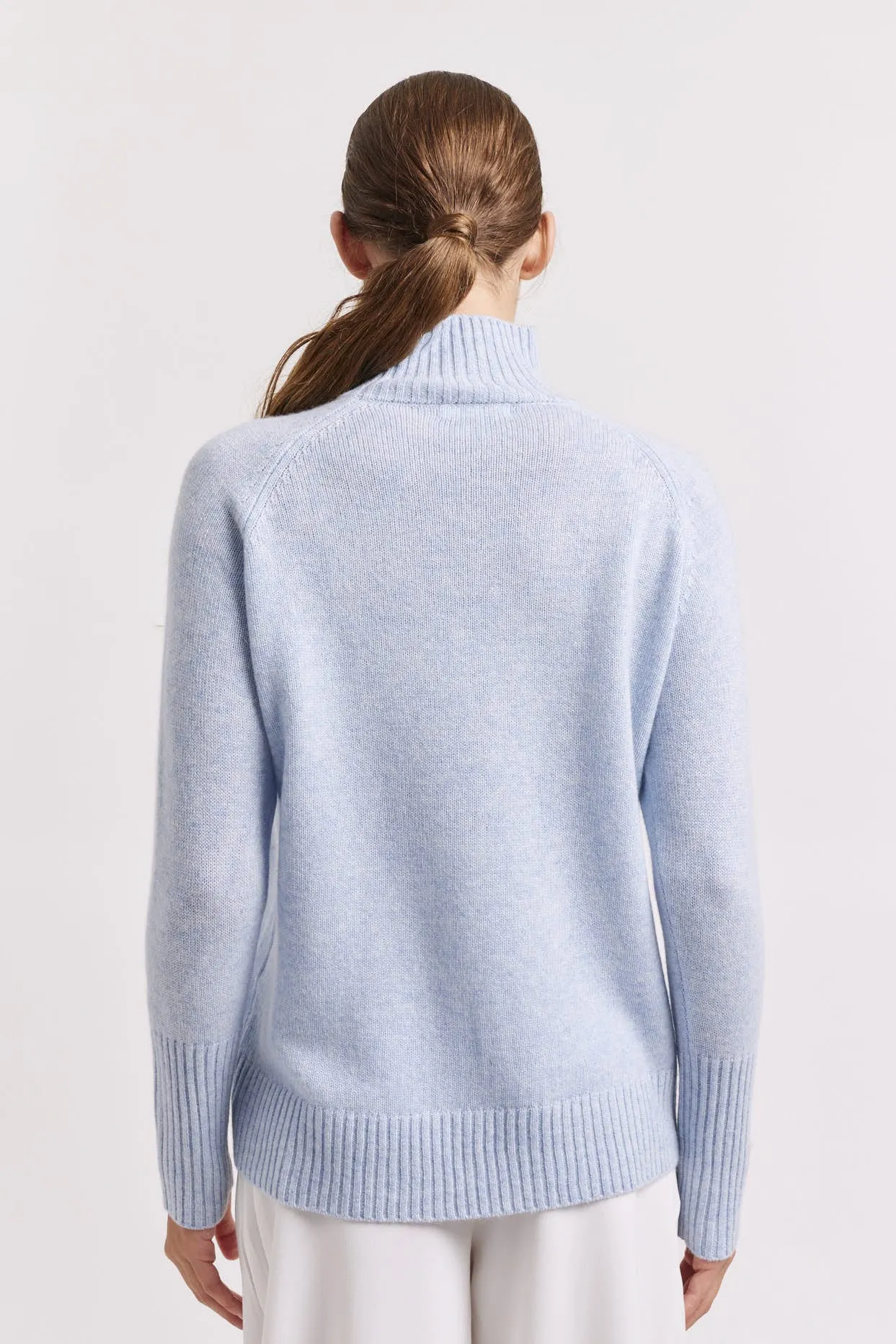 Fifi Polo Cashmere Sweater in Water