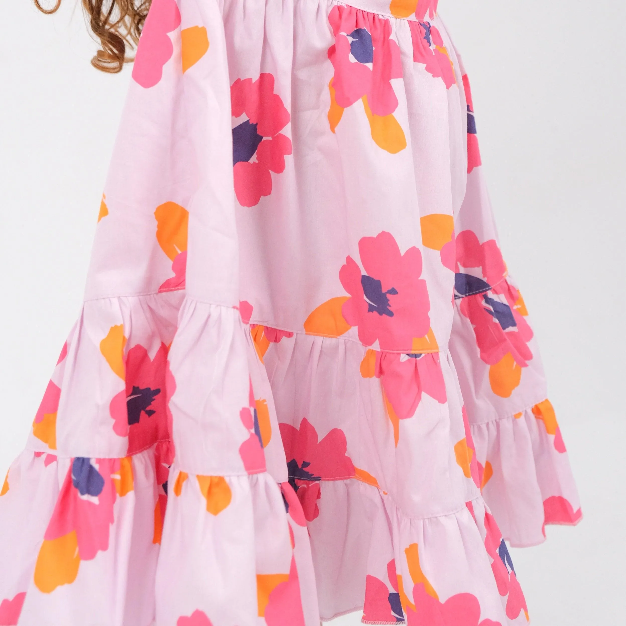 Flowery Short-Sleeved Dress