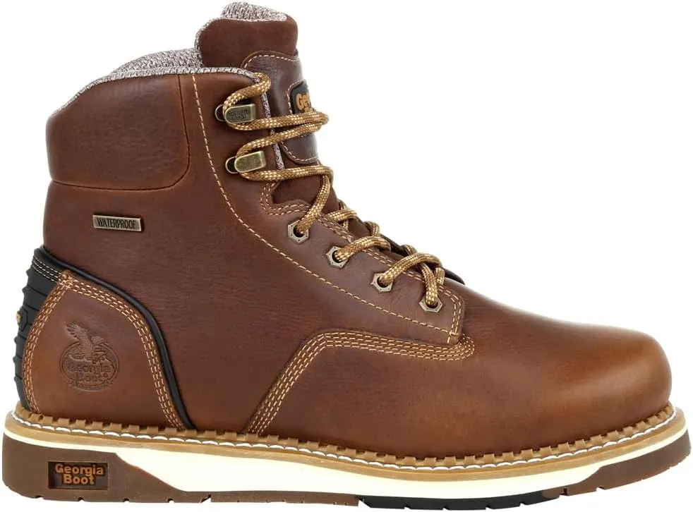 Georgia Boot Men's Brown Amp Lt Wedge Waterproof Industrial Boot
