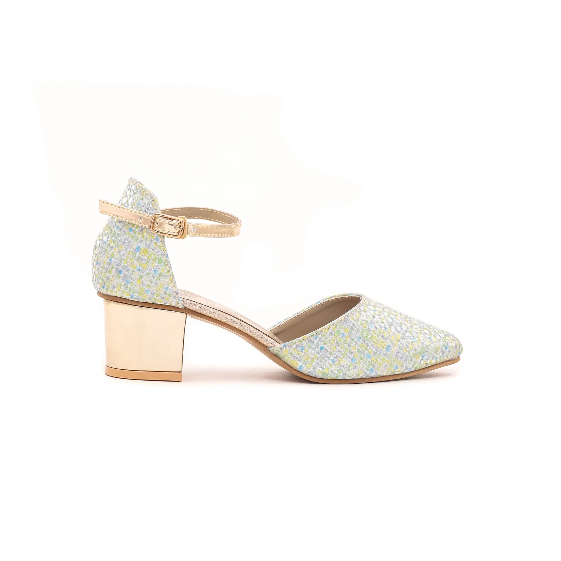 Girls Golden Fancy Pumps KD0482