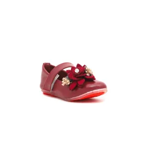 Girls Maroon Formal Pumps KD0684