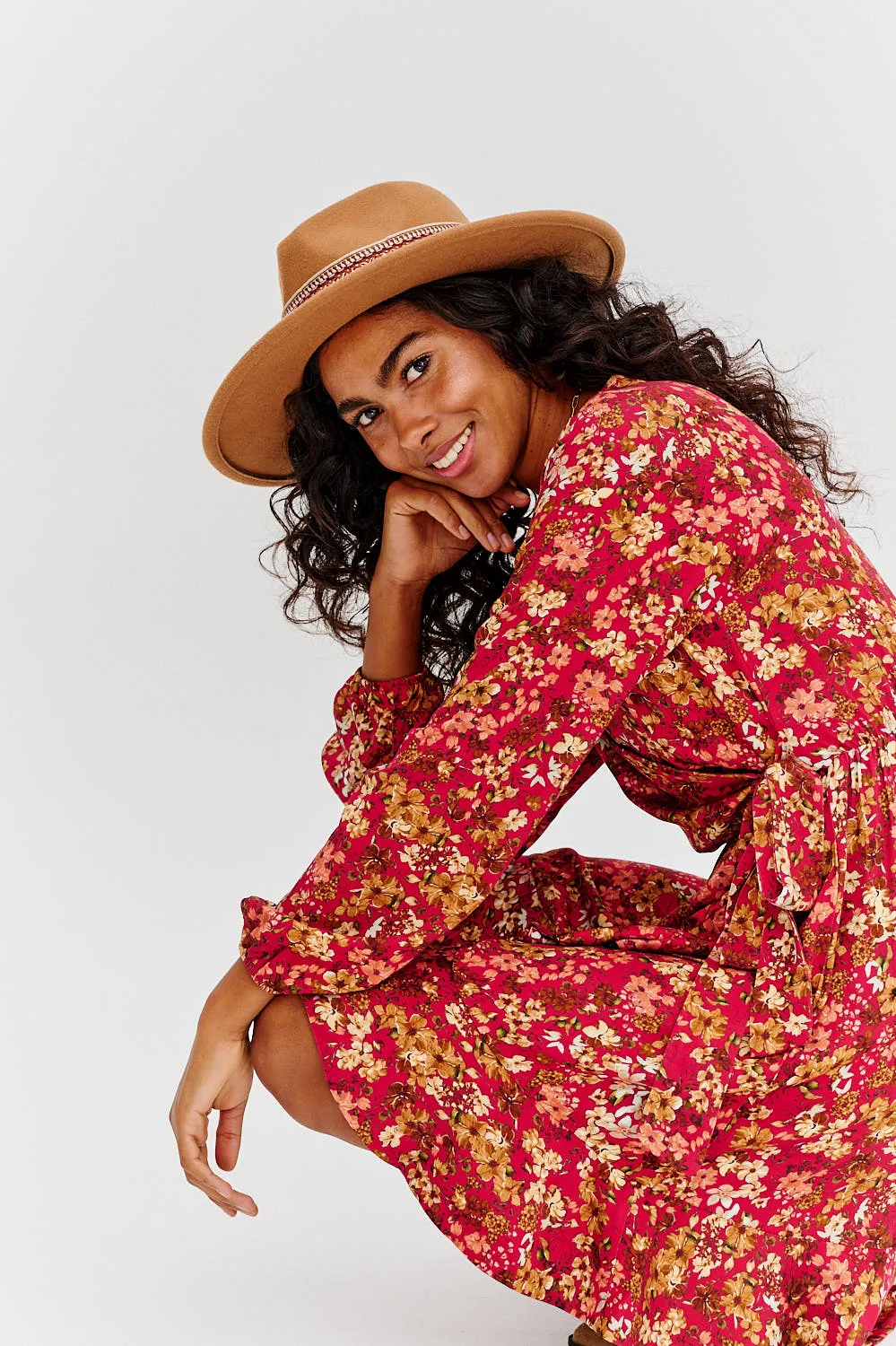 Golden Bloom mini dress