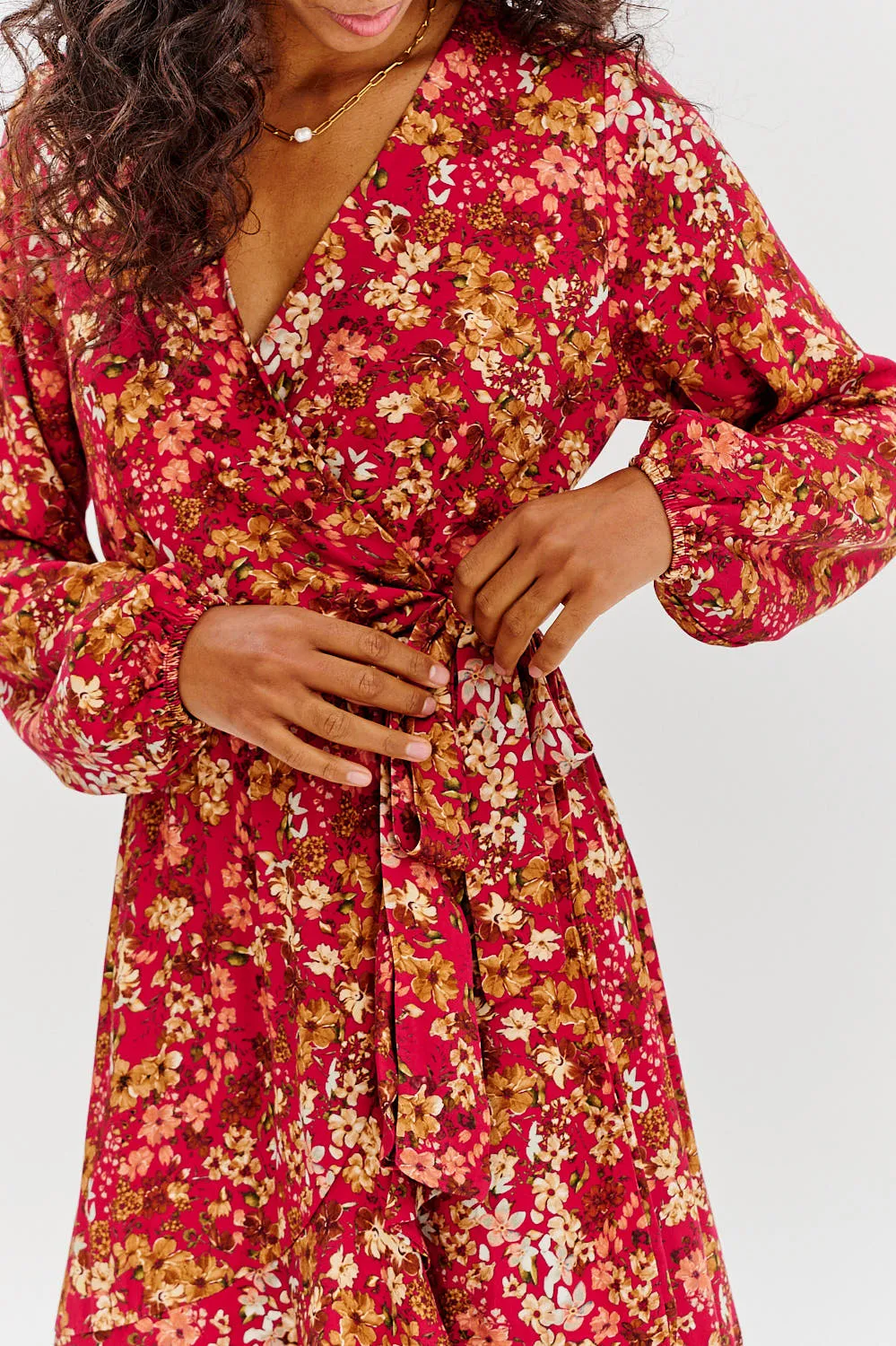 Golden Bloom mini dress