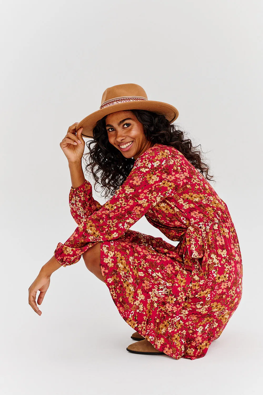 Golden Bloom mini dress