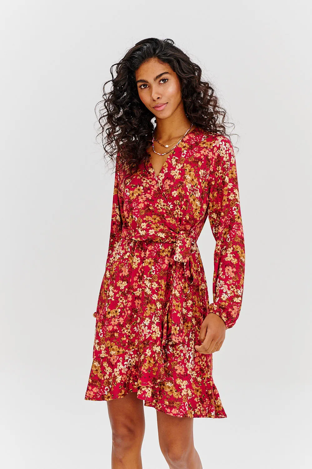 Golden Bloom mini dress