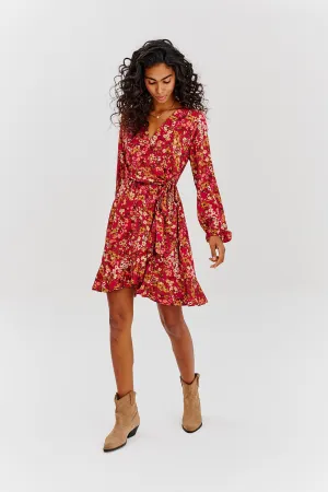 Golden Bloom mini dress