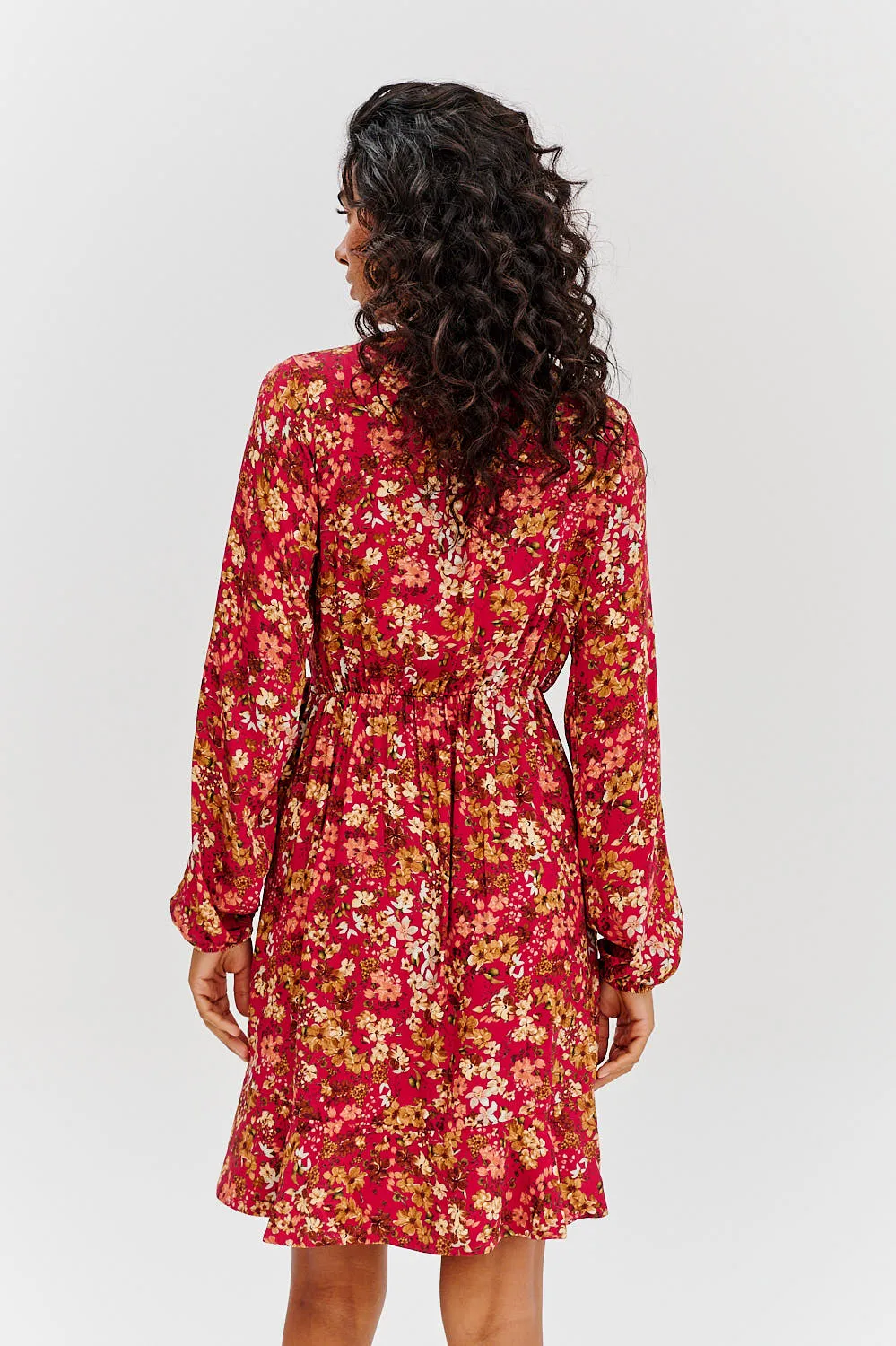 Golden Bloom mini dress