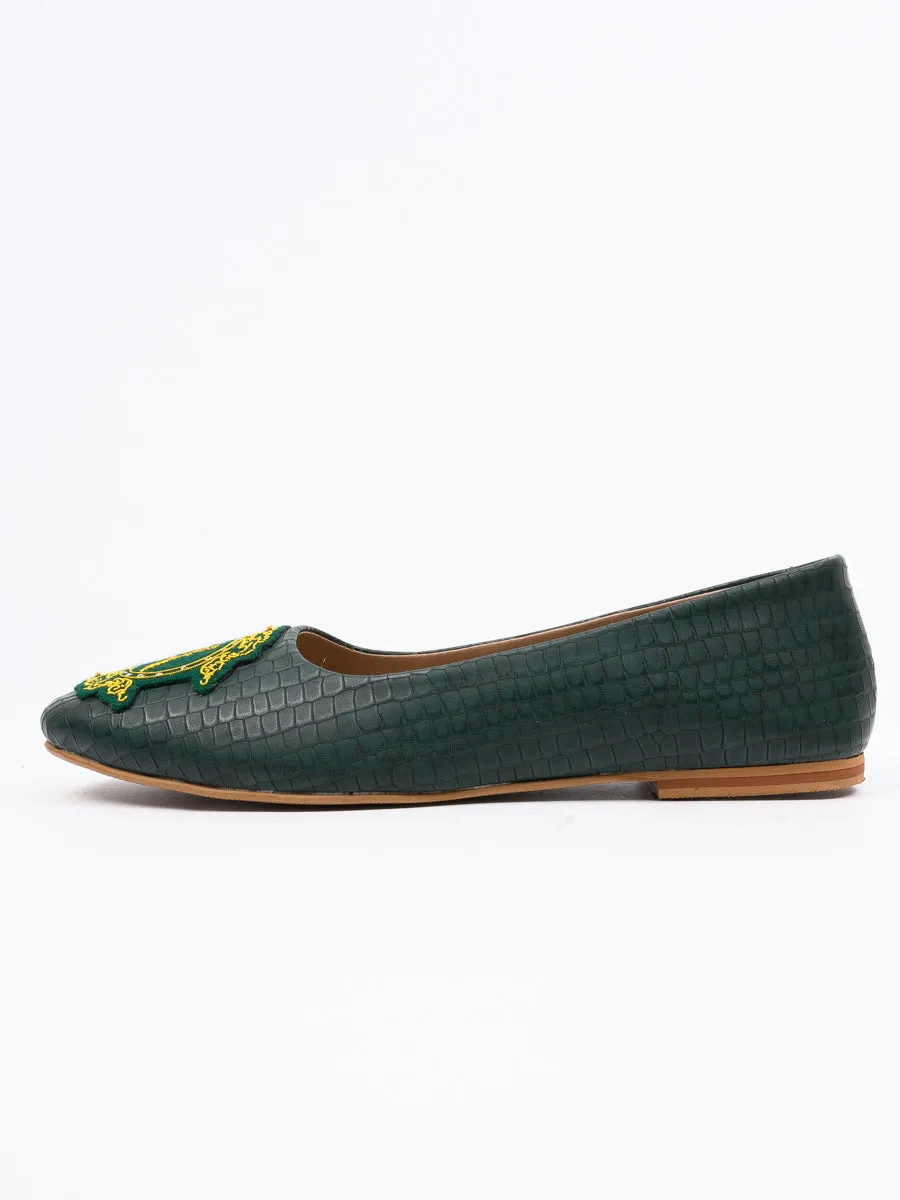 Green Leather Pumps