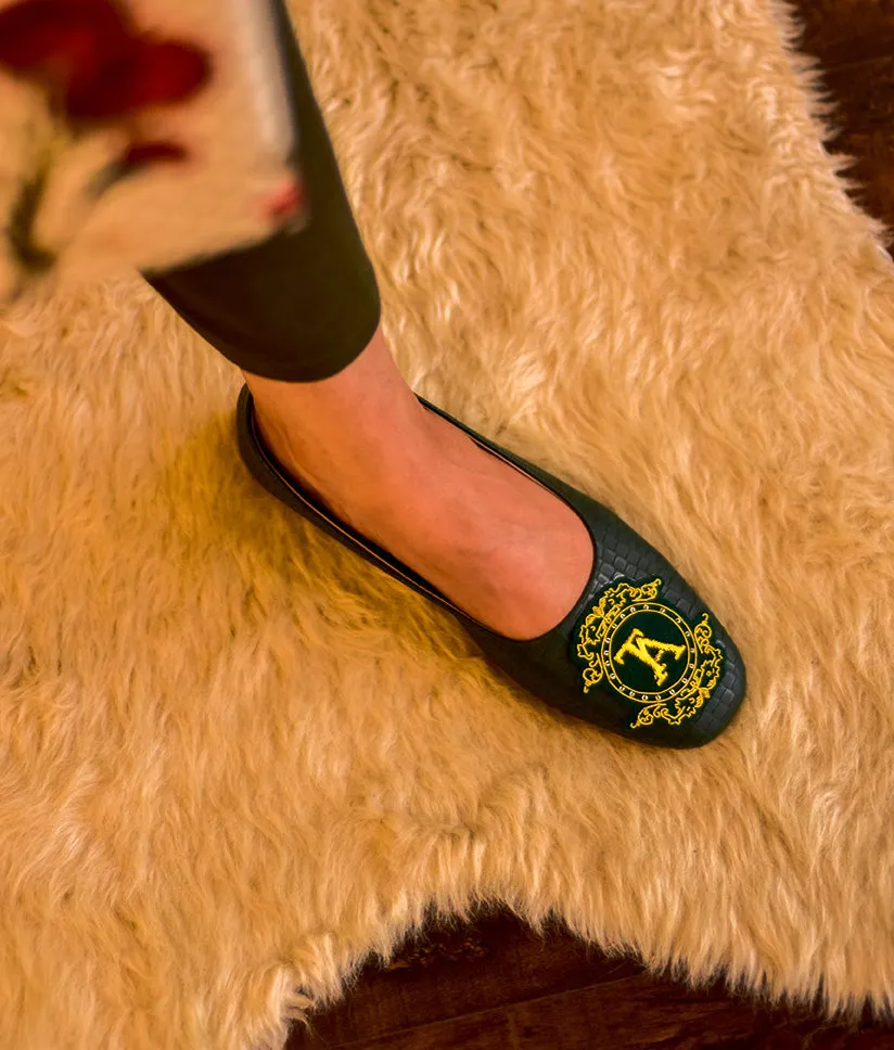 Green Leather Pumps