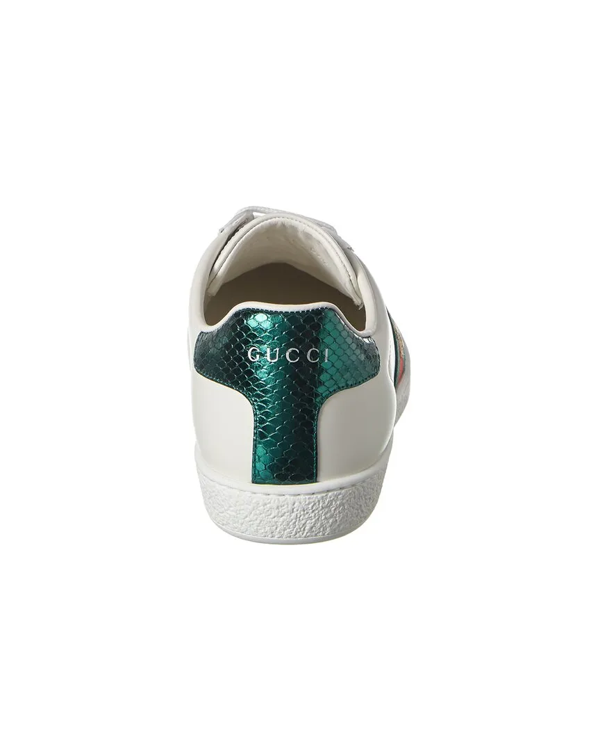 Gucci Ace Embroidered Leather Sneaker