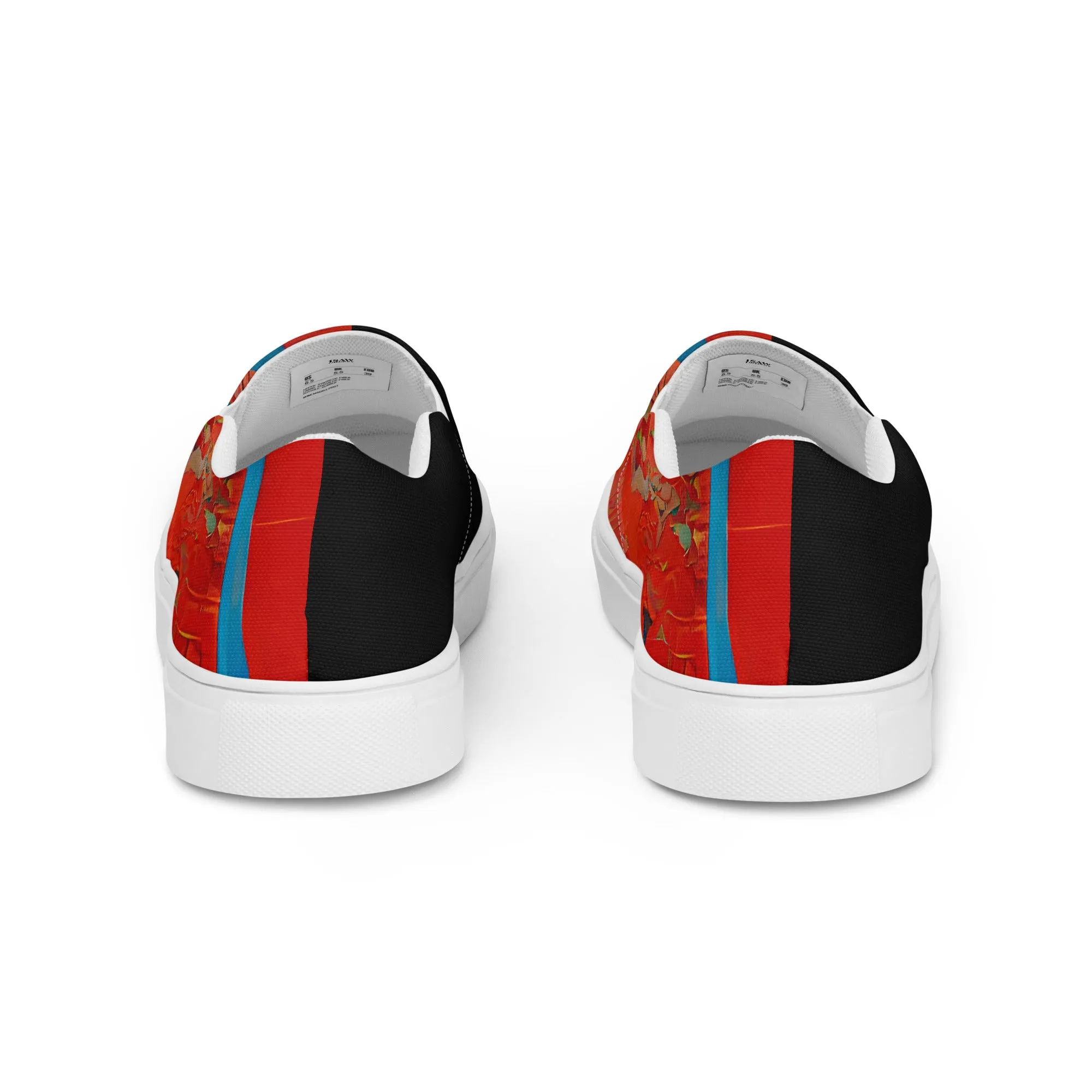 Half Black Half Hónghǎi - Mens Slip-On Canvas Shoes