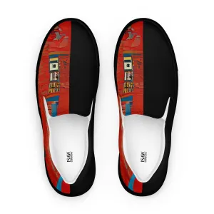 Half Black Half Hónghǎi - Mens Slip-On Canvas Shoes