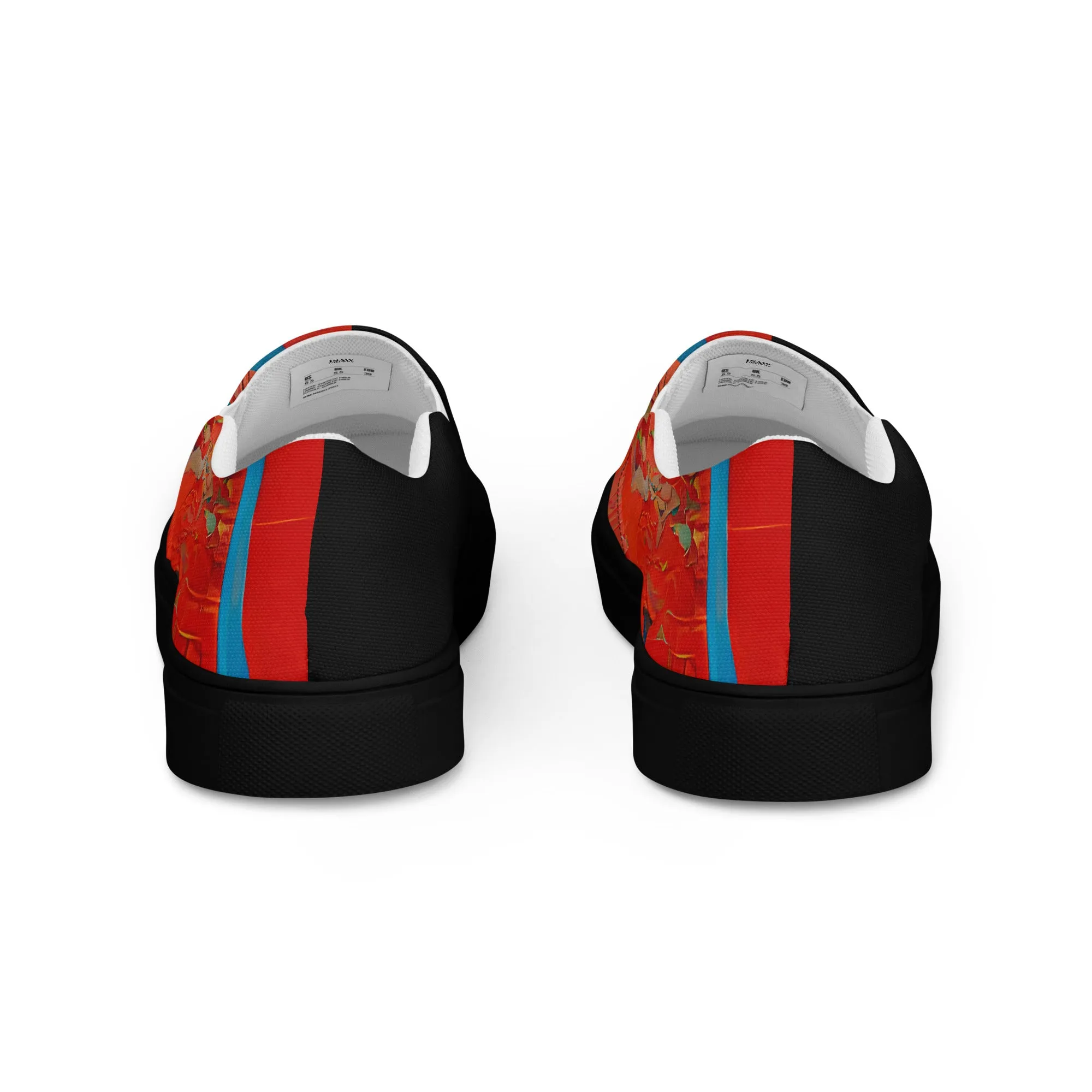 Half Black Half Hónghǎi - Mens Slip-On Canvas Shoes