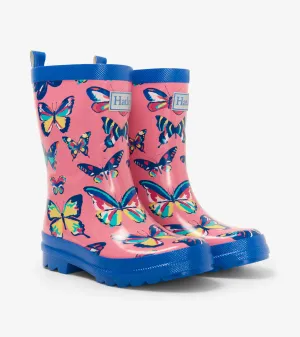 Hatley Rain Boots - Shiny Vibrant Butterflies