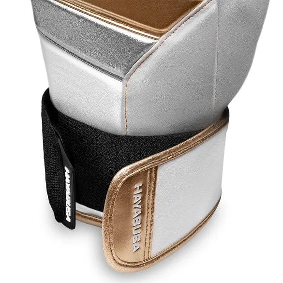 HAYABUSA T3 BOXING GLOVES - WHITE/GOLD