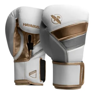 HAYABUSA T3 BOXING GLOVES - WHITE/GOLD